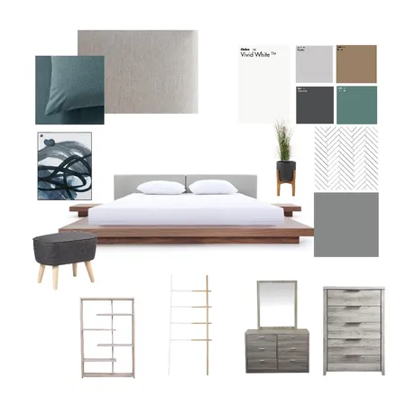 Japandi writer bedroom Interior Design Mood Board by avibar on Style Sourcebook