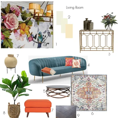 Module 9 - Living Room Interior Design Mood Board by shelaghbillett on Style Sourcebook