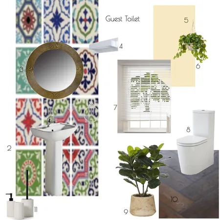 Module 9 - Guest Toilet Interior Design Mood Board by shelaghbillett on Style Sourcebook