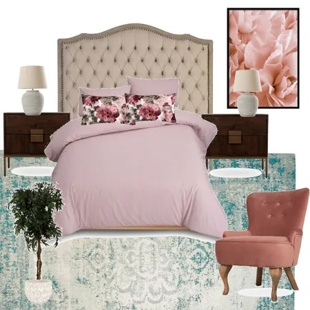 Floral vintage modern bedroom Interior Design Mood Board by Rebone on Style Sourcebook