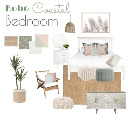 Boho Coastal Bedroom Interior Design Mood Board by Cailey & Co. Interior Styling on Style Sourcebook