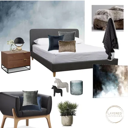 Moody Guest Bedroom Interior Design Mood Board by JulesHurd on Style Sourcebook