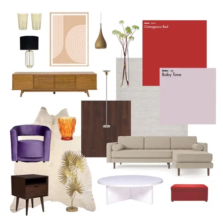 Midcentury Modern Interior Design Mood Board by CarmelleGacasan on Style Sourcebook