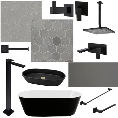 Moody Bathroom Interior Design Mood Board by DKD on Style Sourcebook