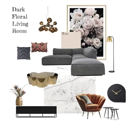 Dark Floral Interior Design Mood Board by Annewong on Style Sourcebook