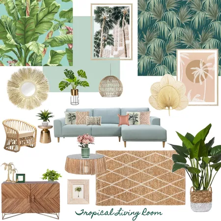 Tropical Living Room Interior Design Mood Board by gundaniumdi on Style Sourcebook