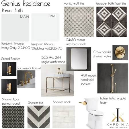 Genius Powder Bath moodboard Interior Design Mood Board by Ritajowdy! on Style Sourcebook