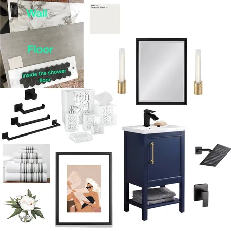 RD- Master Bath Interior Design Mood Board by Handled on Style Sourcebook