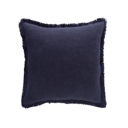 ATLINIA LINEN CUSHION 50x50CM FRINGED EDGES NAVY BLUE CUSHION Interior Design Mood Board by ATLINIA on Style Sourcebook