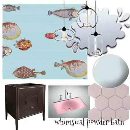 Whimsical Powder Bath Interior Design Mood Board by HeidiMM on Style Sourcebook