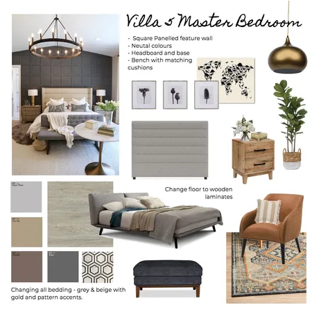 Villa 5 Master Bedroom Interior Design Mood Board by Zambe on Style Sourcebook