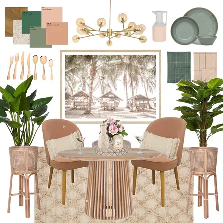 Calm and chic dining space Interior Design Mood Board by Happy Nook Interiors on Style Sourcebook