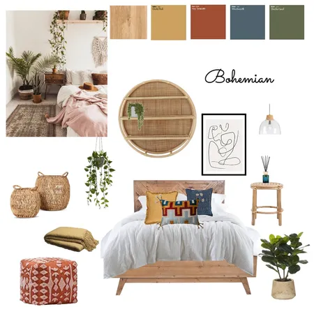 Bohemian Bedroom Interior Design Mood Board by miakenely on Style Sourcebook