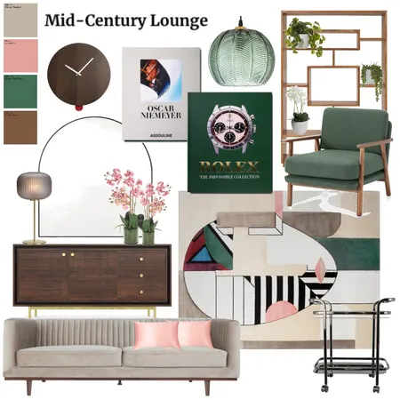 Mid-Century Lounge Interior Design Mood Board by Karolina on Style Sourcebook