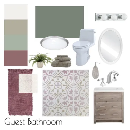 Farmhouse Guest Bathroom Interior Design Mood Board by ablovett on Style Sourcebook