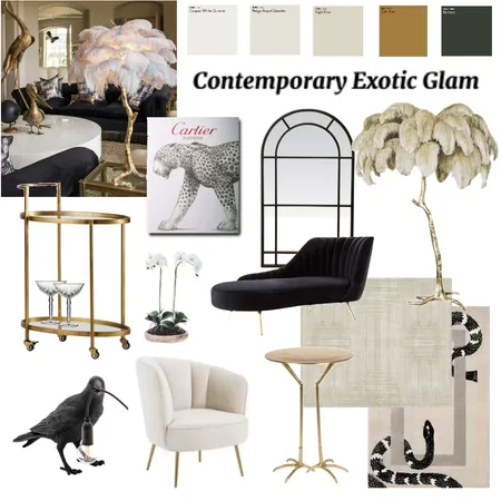 Contemporary Exotic Glam - Assignment 3 Interior Design Mood Board by Karolina on Style Sourcebook