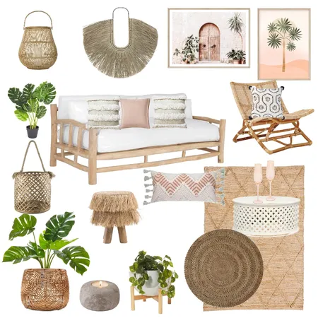 Boho Luxe outdoor livng Interior Design Mood Board by Lisa Olfen on Style Sourcebook