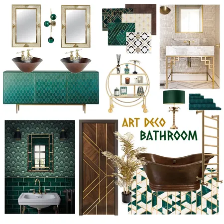 Art Deco Bathroom Interior Design Mood Board by JPFantin on Style Sourcebook