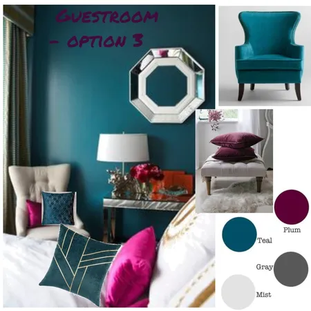 Teal and purple bedroom -bright and bold Interior Design Mood Board by interiorology on Style Sourcebook