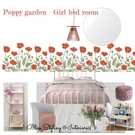 girl bed room Interior Design Mood Board by Bliss Styling & Interiors on Style Sourcebook
