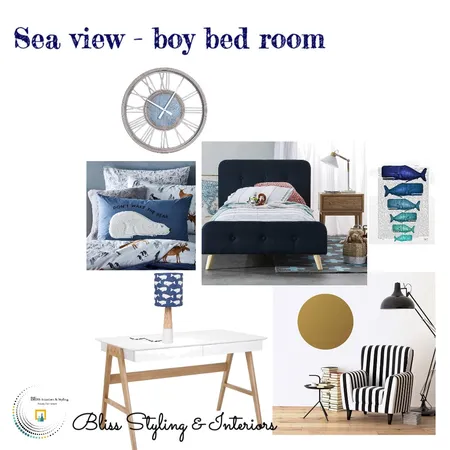 sea view - boy bed room Interior Design Mood Board by Bliss Styling & Interiors on Style Sourcebook