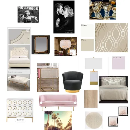 Hollywood Glam Bedroom Mood Board Interior Design Mood Board by BlueHorizonsDesign on Style Sourcebook