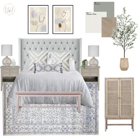 Navy Blue Bedroom Interior Design Mood Board by Eliza Grace Interiors on Style Sourcebook