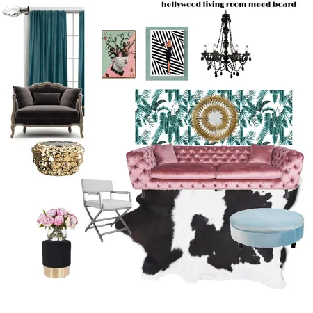 hollywood livingroom Interior Design Mood Board by maisonlatour on Style Sourcebook