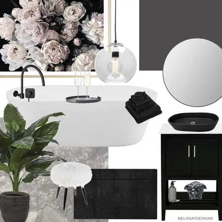 Moody BathroomStyle Board Interior Design Mood Board by MelissaTdesigns on Style Sourcebook