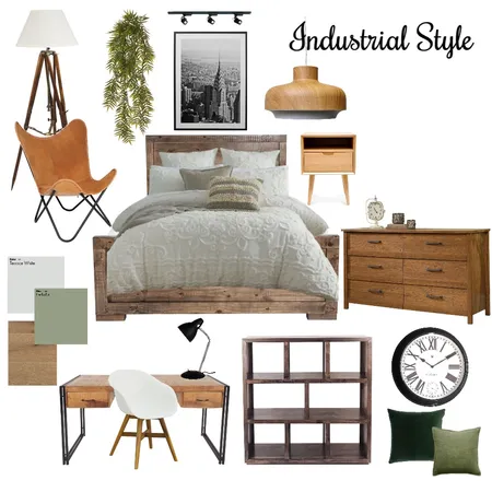 industrial bedroom-1 Interior Design Mood Board by natalie kang on Style Sourcebook