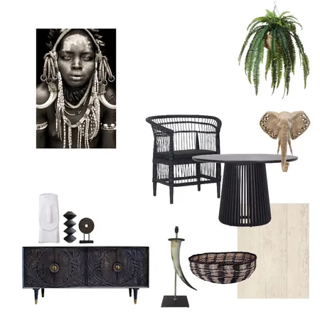 Tribal Dining Room Interior Design Mood Board by Stephanie's Interiors on Style Sourcebook