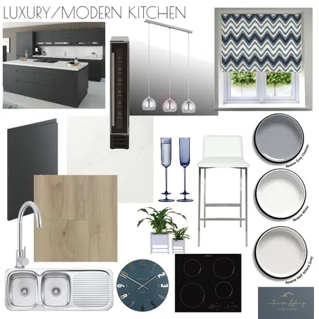 Elegant Grey Kitchen Interior Design Mood Board by Interior Styling on Style Sourcebook