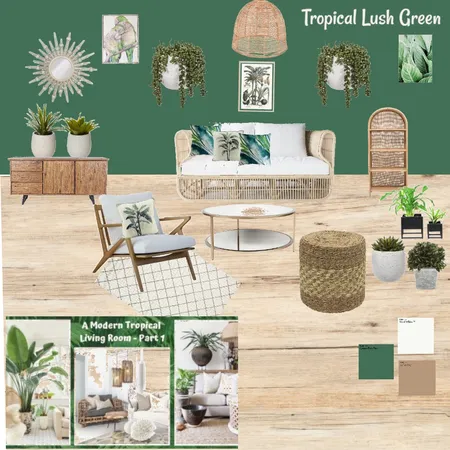 Tropical Lush Green Interior Design Mood Board by Reveur Decor on Style Sourcebook