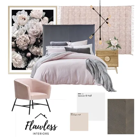 blush bedroom Interior Design Mood Board by Flawless Interiors Melbourne on Style Sourcebook
