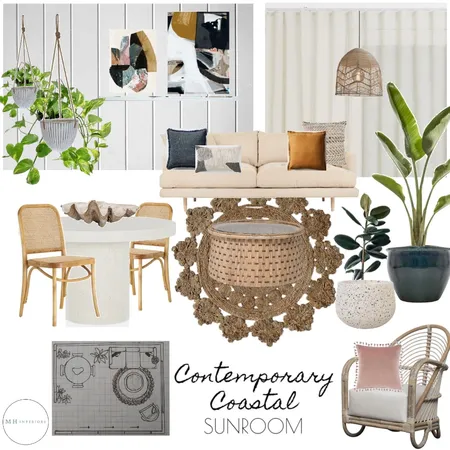 Contemporary Coastal Sunroom Interior Design Mood Board by MichH on Style Sourcebook