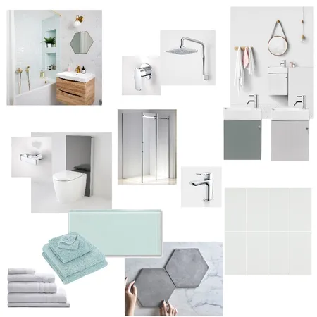 Sarah's en-suite Interior Design Mood Board by Jendar Interior Design on Style Sourcebook