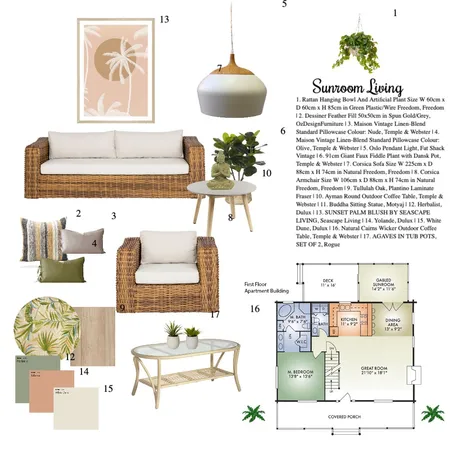 Sunroom Living Interior Design Mood Board by Kinnco Designs on Style Sourcebook