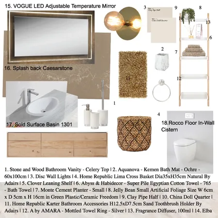 Bathroom Final Interior Design Mood Board by jordantownley on Style Sourcebook
