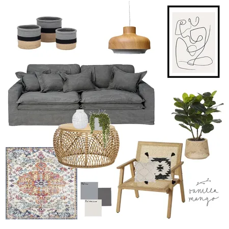 Grey living room Interior Design Mood Board by Stone and Oak on Style Sourcebook