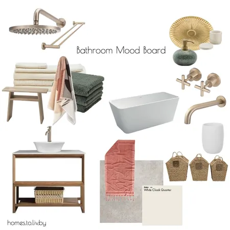 Cool-Toned Bathroom Interior Design Mood Board by Homes to Liv In on Style Sourcebook