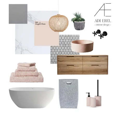 Pink Modern Bathroom Interior Design Mood Board by adierel on Style Sourcebook