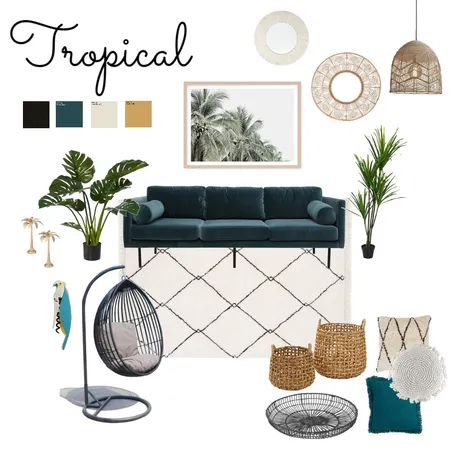 Cool Tropics Interior Design Mood Board by michelle_carla on Style Sourcebook