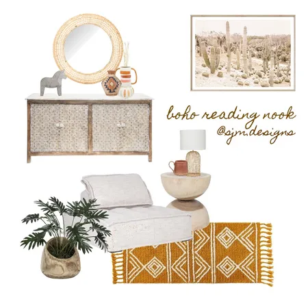 Boho Reading Nook Interior Design Mood Board by Shanna McLean on Style Sourcebook