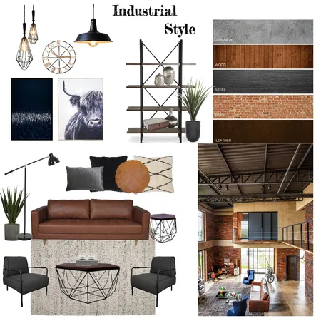 Industrial Interior Design Mood Board by hirraazher on Style Sourcebook