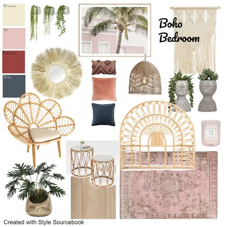 Boho Bedroom Interior Design Mood Board by brooklyndouglass on Style Sourcebook
