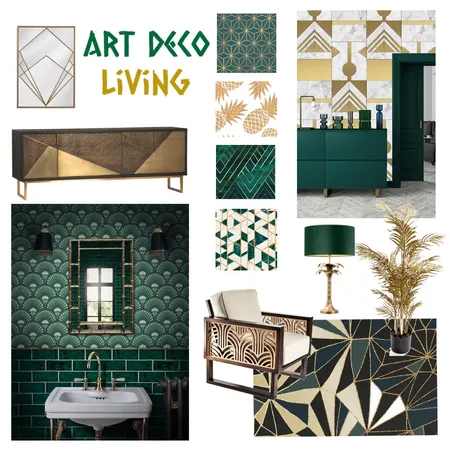 Art Deco Living Interior Design Mood Board by JPFantin on Style Sourcebook