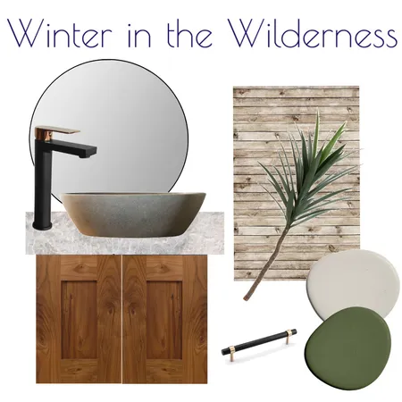 Winter Wilderness Bathroom Flatlay Interior Design Mood Board by Kohesive on Style Sourcebook