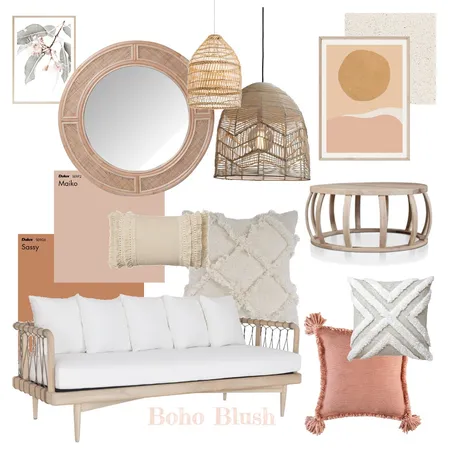 Boho Blush Interior Design Mood Board by B.Wright on Style Sourcebook