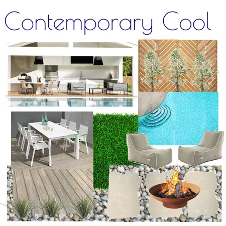 Contemporary Cool Backyard Interior Design Mood Board by Kohesive on Style Sourcebook