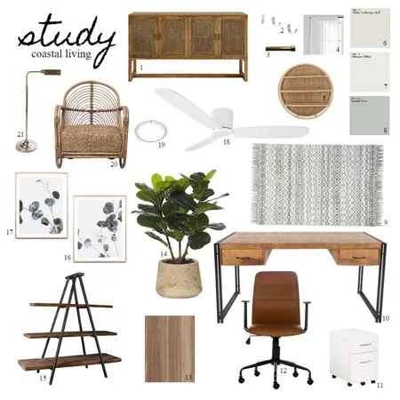 Coastal Living - Study Interior Design Mood Board by Nook Interior Design + Styling on Style Sourcebook